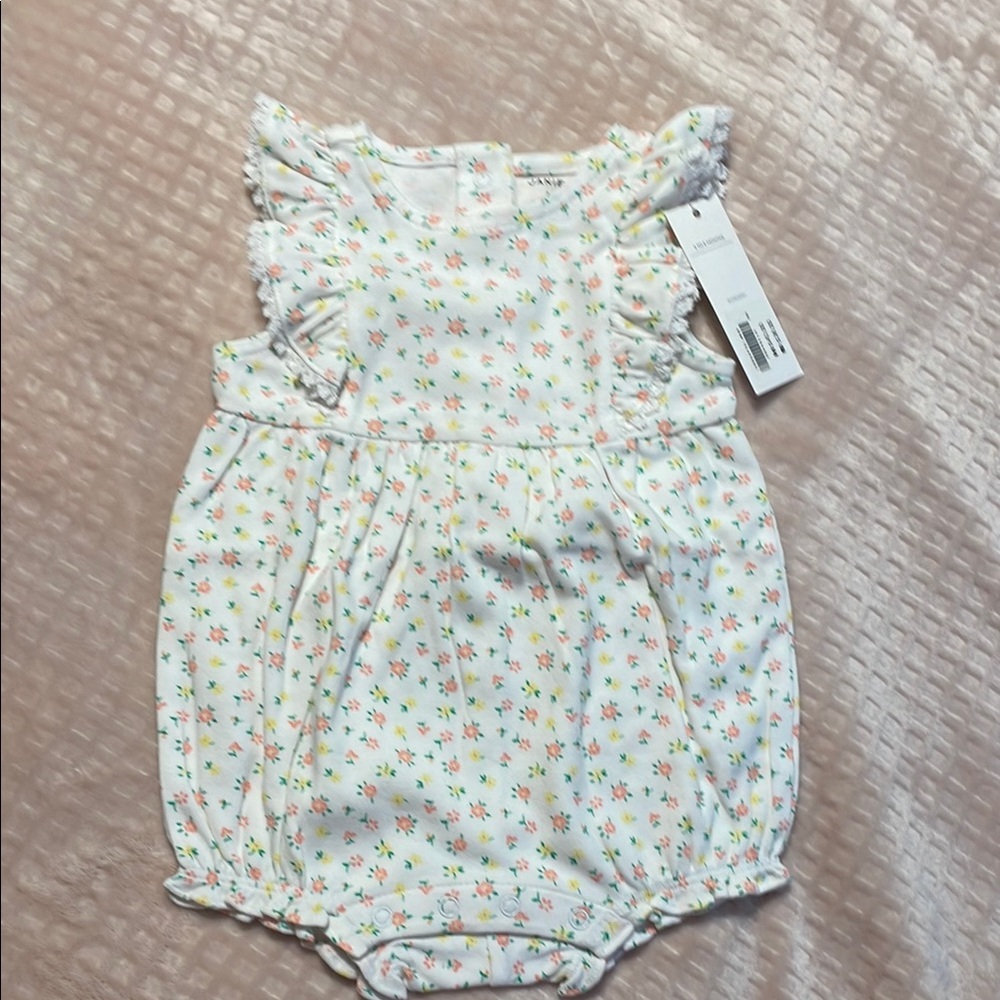 Janie and Jack Pink and White Diaper Cover